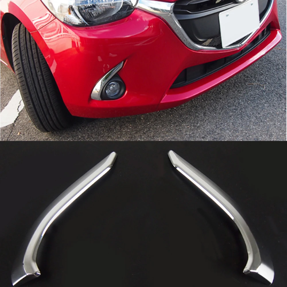 ABS хромированные аксессуары передняя противотуманная фара для Mazda 2 Demio 2015 2016 2017 DJ