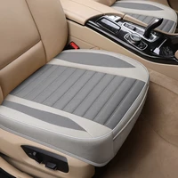linen fabric car seat cover four seasons front rear flax cushion breathable protector mat pad auto accessories universal size