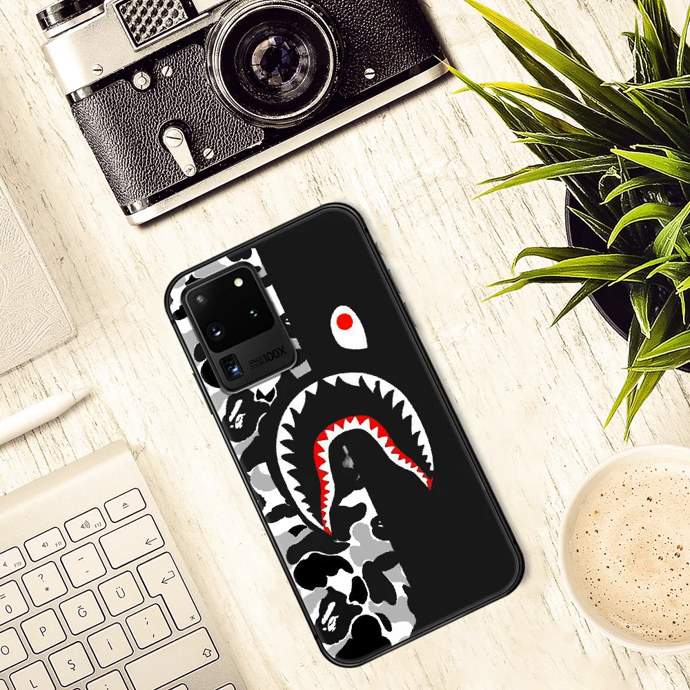 

Camouflage Pattern Brand BAPE Phone Case Cover Hull For Samsung Galaxy S 7 8 9 10 e 20 FE edge uitra plus Note 9 10 20 black