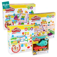 hasbro play doh plasticine toys colorful clay shape and learn children toys suit hand made diy moulding clay family hand print