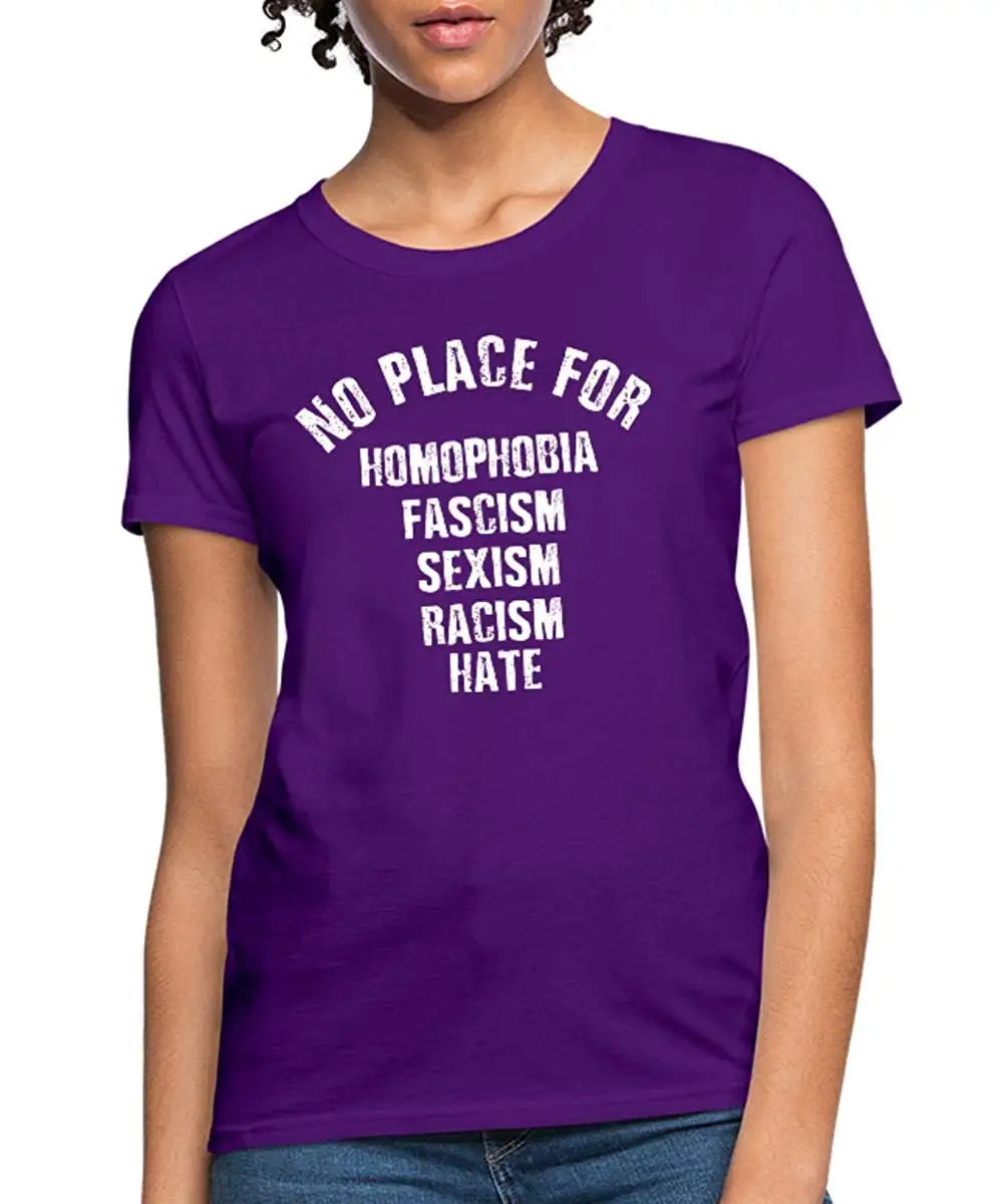 Нет места расизму без фашизма Женская футболка унисекс мужская женская | Мужская