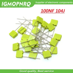 Корректирующий конденсатор 100NF 104J 100V104J 100NF 0,1 мкФ 100V 104 104J 5 мм, полипропиленовая защитная пластиковая пленка, 20 шт.