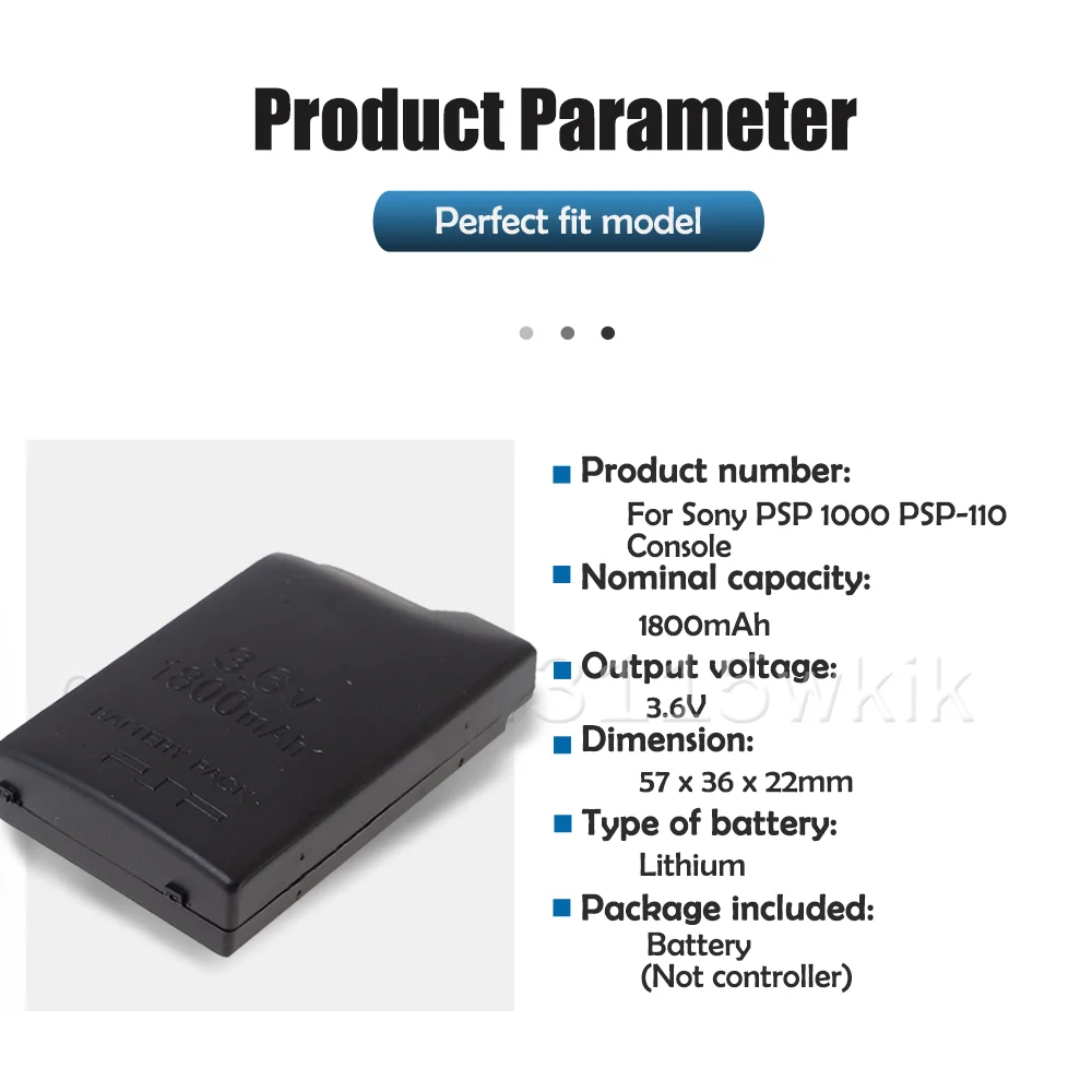 1 шт. Sony 1800 мА/ч 3 6 V литиевая Перезаряжаемые Батарея пакет для SONY PSP-110 PSP-1001 PSP-1000 PSP1000