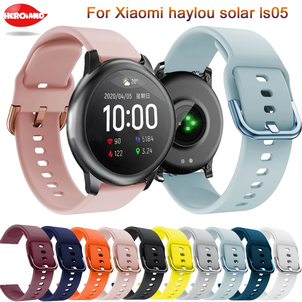 Мягкий силиконовый ремешок для часов 22 мм Xiaomi Haylou solar ls05 оригинальный умный