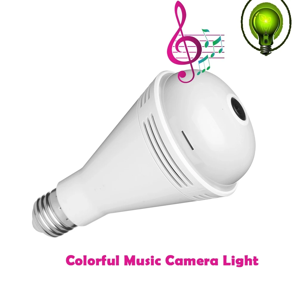 Домашняя интеллектуальная беспроводная Wi Fi Bluetooth панорамная лампа камера