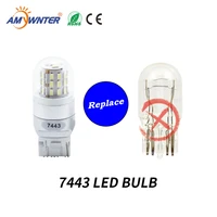 amywnter t20 led car light source 7440 7443 bulb white car turn signal 3014 smd 4w reversing lamp automobiles