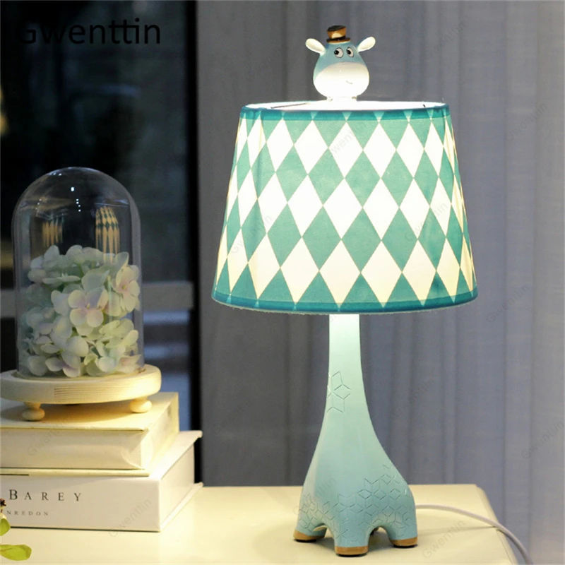 Мультяшный Жираф настольная лампа для кабинета детская спальня прикроватная