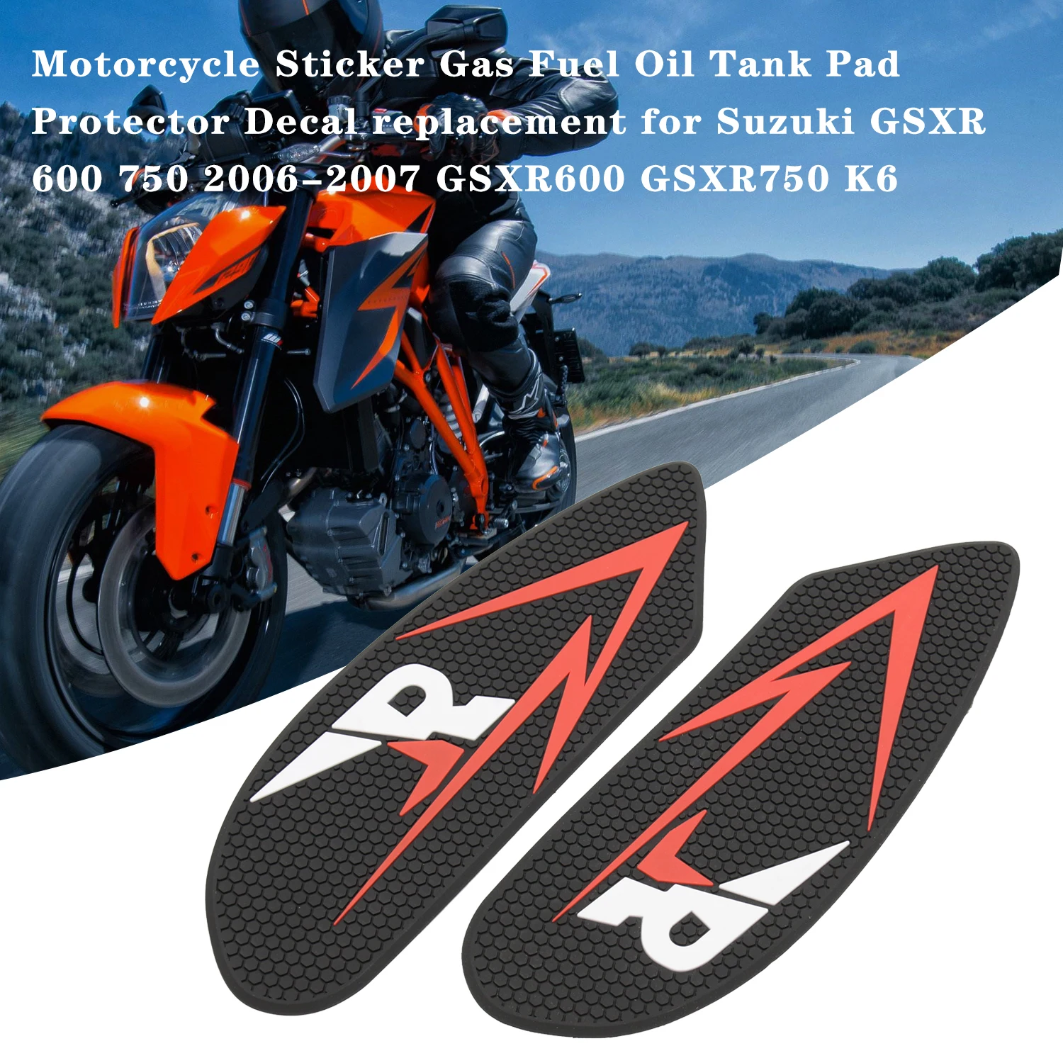 

Motorcycle Sticker Gas Fuel Oil Tank Pad Protector Decal styling for Suzuki GSXR 600 750 2006-2007 GSXR600 GSXR750 K6