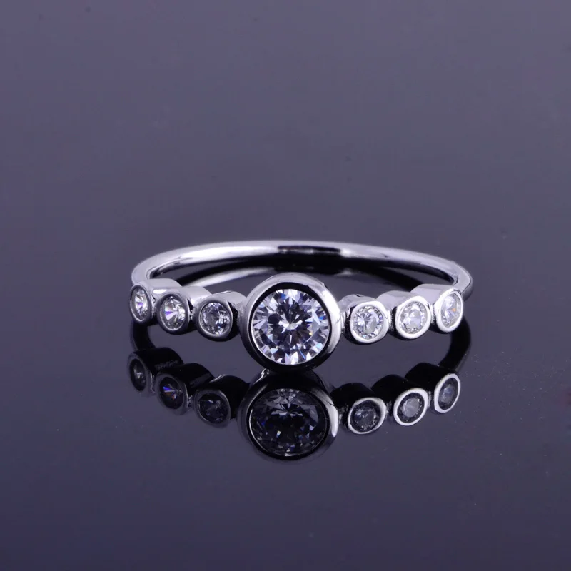FFGems Настоящее 10 к Золотое кольцо Стерлинговый алмаз 0.7ct EF цвет Si ювелирные