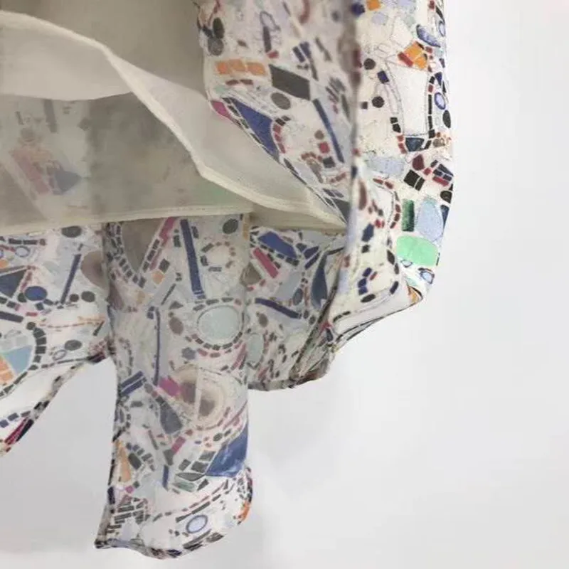 

Women Asymmetrical Skirt Printed Silk High Waist New 2021 Ladies Midi Skirt
