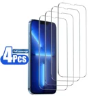4 шт. Защитное стекло для iPhone 13 11 12 Pro Max Защита экрана для iPhone XR XS Max 6 7 8 Plus полное покрытие закаленное стекло