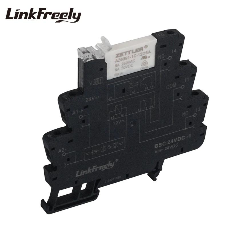 Миниатюрный светодиодный ультратонкий модуль реле mpc250d6z24icn Din 6A 250VAC