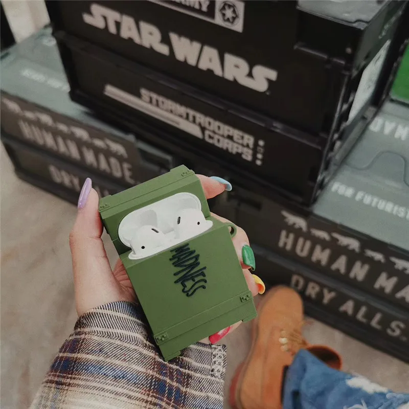 Популярный бренд камуфляжная Военная коробка Сверхмощный чехол для Apple Airpods 2 1