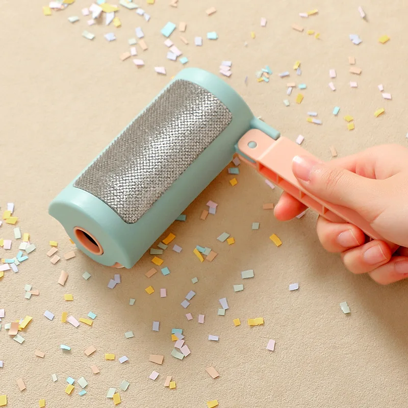 

Folding Clothes Lint Remover Portable Static Dust Brush Reusable Fur Hair Remover Roller Cleaning Brush for Coat Carpet Cleaner