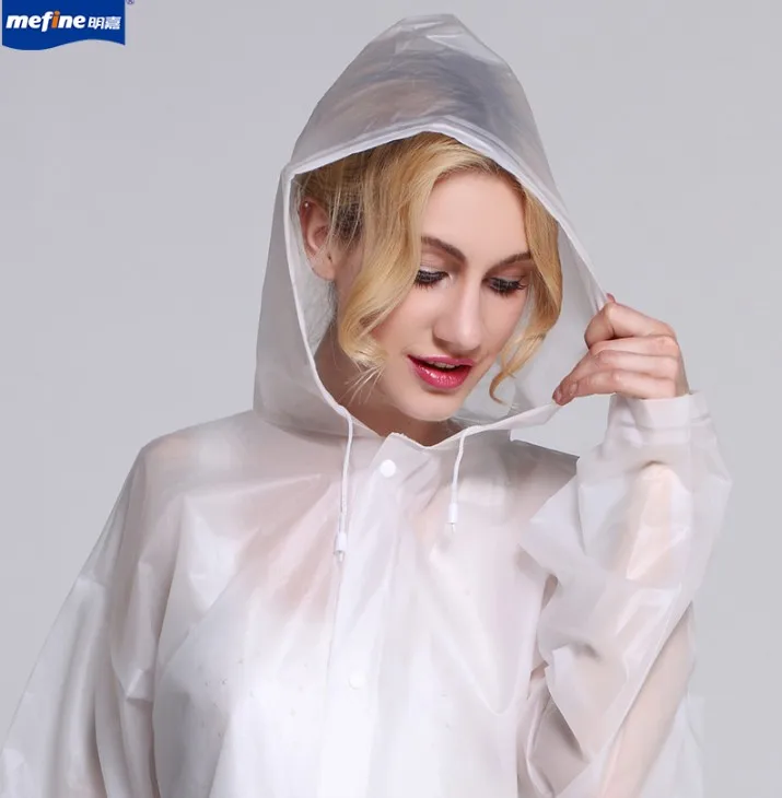 

Transparent Plastic Raincoat Bicycle Thick Windbreaker Men Motorcycle Hiking Rain Jacket Veste Pluie Wet Weather Gear AC50RC