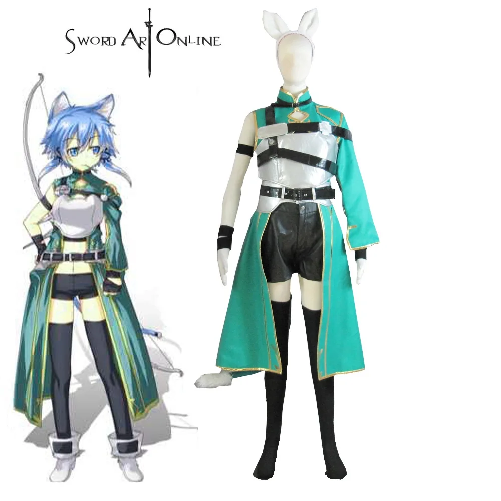 

Anime Cos Sword Art Online Asada Shino Sinon Cosplay Costumes