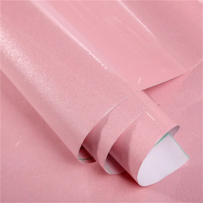Розовый 3/5/10 м home decor розовый краски водонепроницаемого винила декоративная пленка самоклеящаяся ПВХ обои для кухонной мебели наклейки - Цвет: Розовый