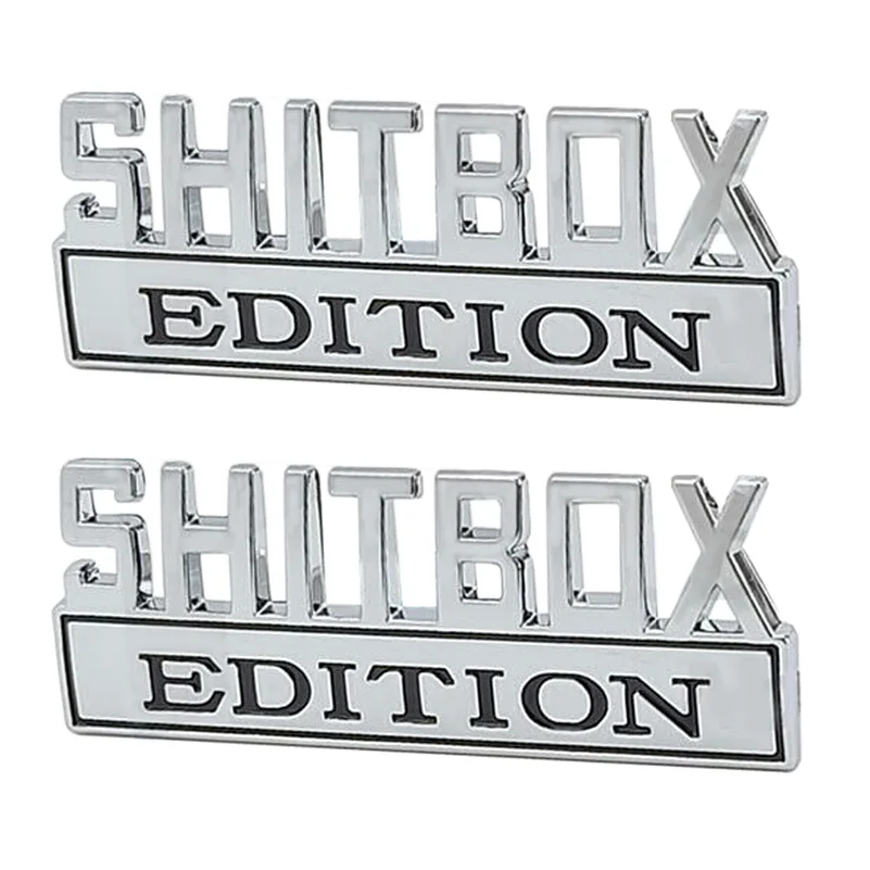 SHITBOX издание новая эмблема хром матовый значки стикер автомобиля дропшиппинг