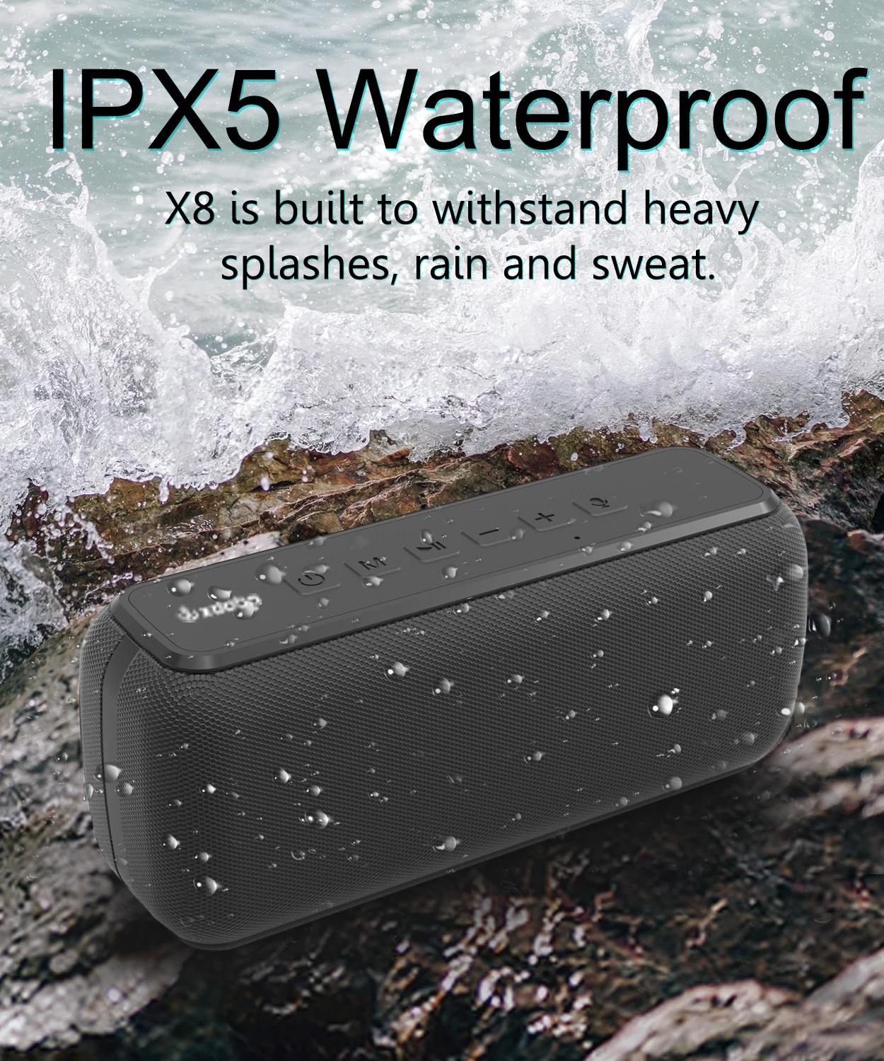 

Портативная Bluetooth-колонка, 60 Вт, водонепроницаемая, DSP, басовая колонка, уличный динамик, TWS сабвуфер, саундбар, поддержка TF-карты, AUX