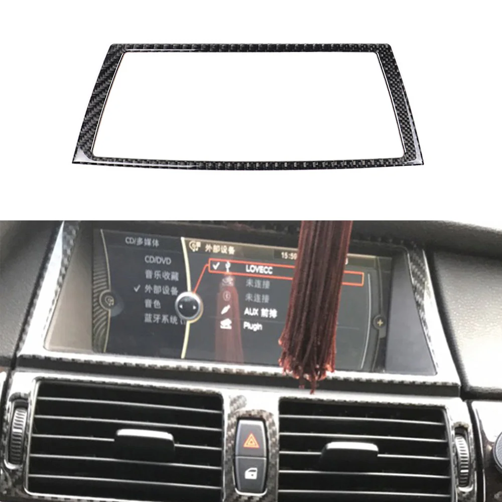 

Центральное управление навигацией GPS рамка декоративная крышка отделка для BMW x5 e71 x6 e70 2008-2013 Автомобильные внутренние аксессуары из углерод...