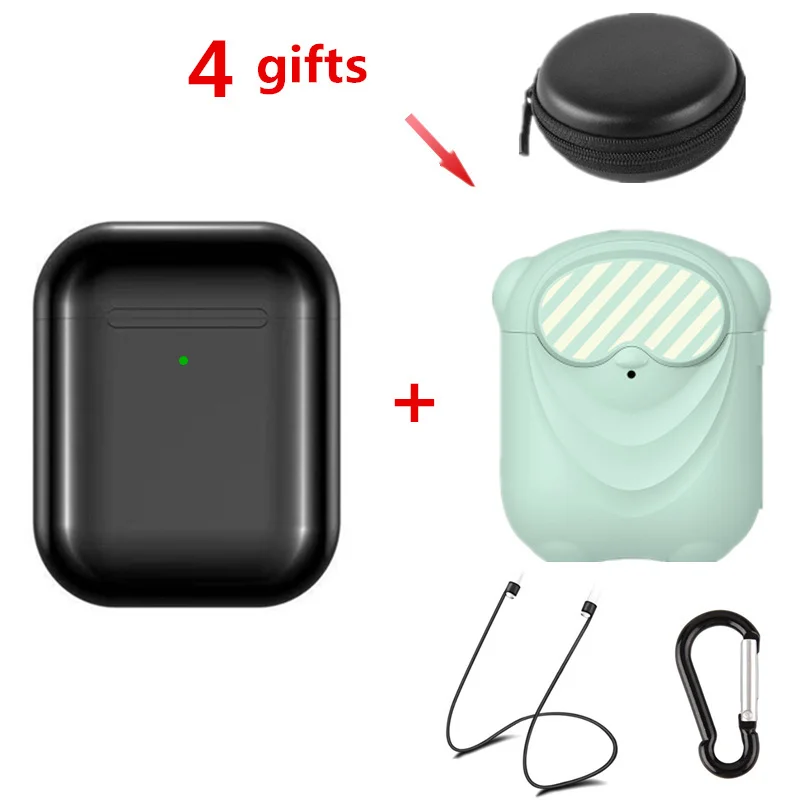 7 black add gifts I200 tws Aire2 Bluetooth наушники PK W1 H1 датчик Tap управление беспроводной зарядки наушники PK i10 i10tws i12 i30 i60 i80 i100 TWS - Цвет: 7 black add gifts