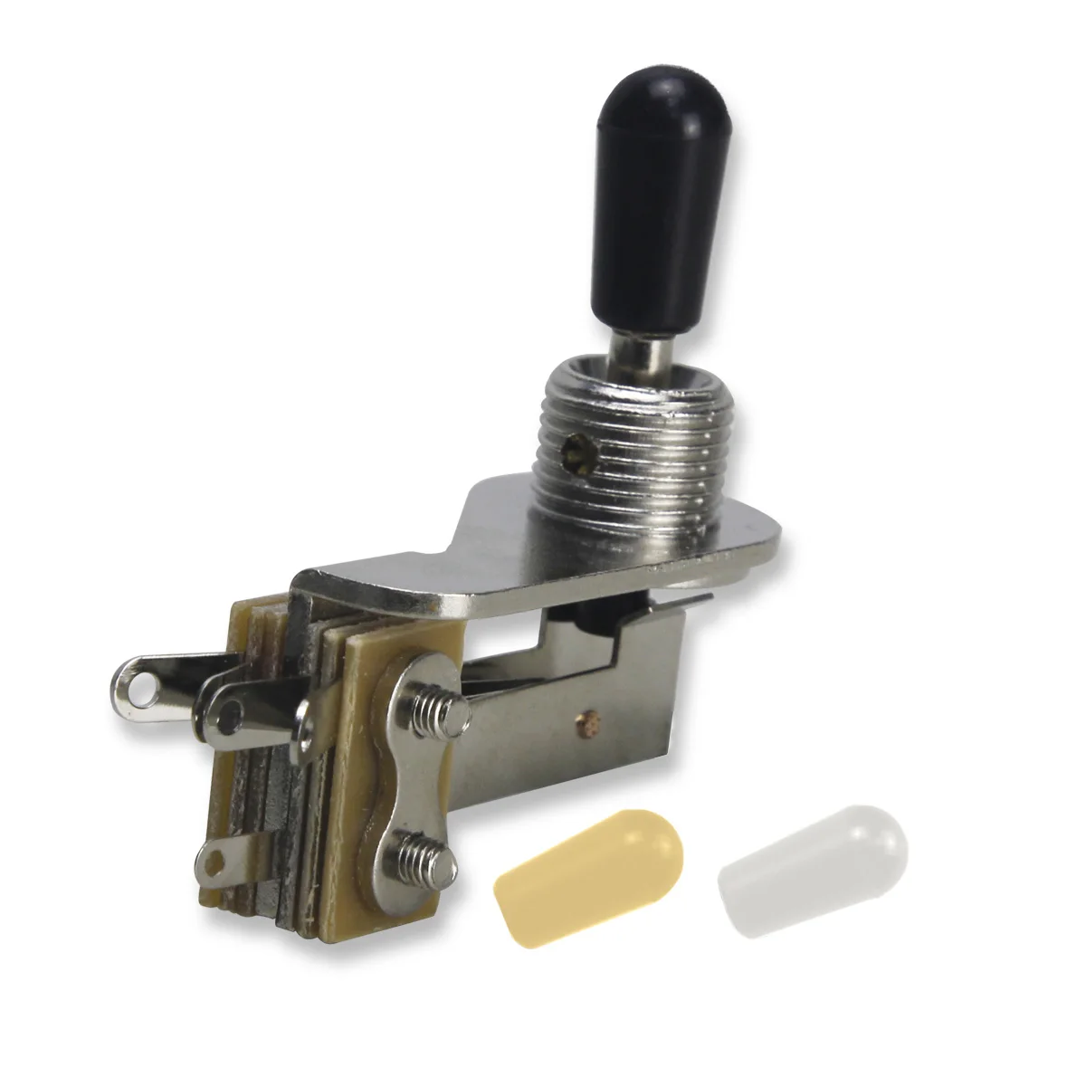 

FLEOR 3 Way Switch Right Angle L-Type Guitar Toggle Switch with Black/Cream/White Tips for Electric Guitar Bass