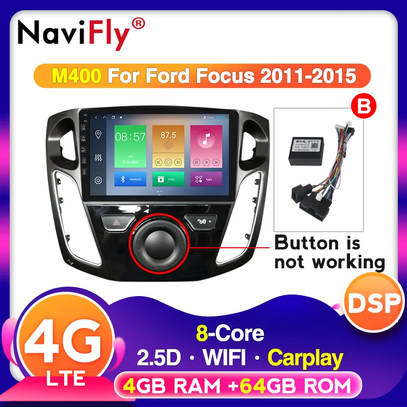 Android 10 DSP IPS 4 гб озу 64 пзу для Ford Focus 3 2012 2015 автомобильный мультимедийный плеер с
