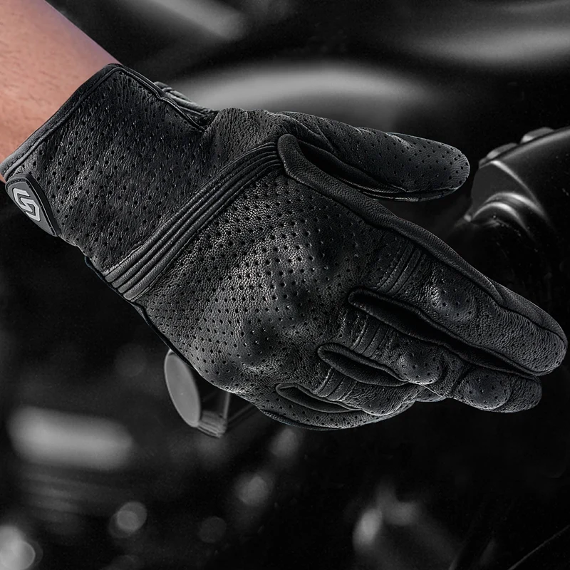 

1 Pair Motocross Riding Gloves Outdoor Protective Gloves Leather Windproof GlovesPressScreen Design Gloves