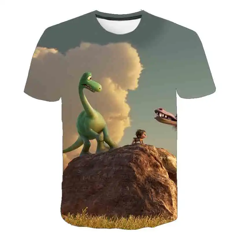 

Jurassic Realm Tshirts Boys T-shirts Casual T Shirt Dinosaur 3D Print Tops Tee Summer Cartoon Clothes Boys Girls Shirt Fashion