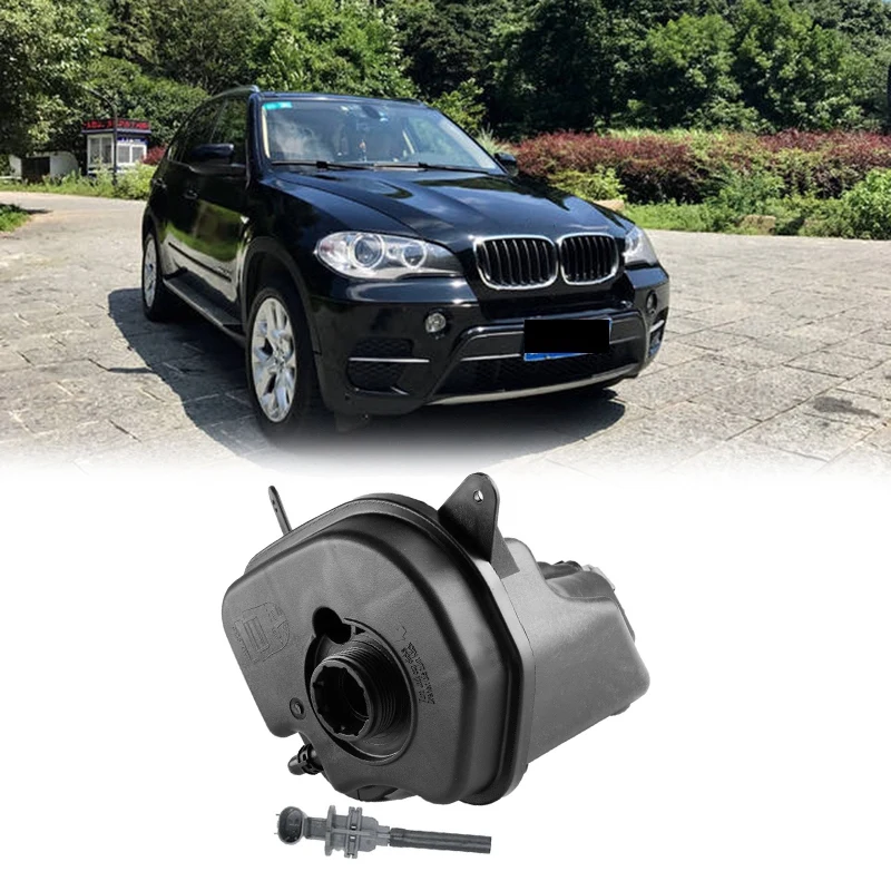 

AU04 -Car Coolant Overflow Bottle Expansion Tank Reservoir W /Sensor For-BMW E70 E71 X5 X6 17137552546