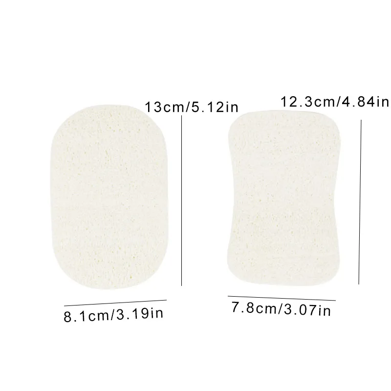 

3pcs/set Natural Loofah Dishwashing Cloth Scrub Pad Dish Bowl Pot Easy To Clean Scrubber Sponge Kitchen Clean Brushes Scrub Pad