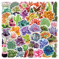 50pcslot succulent cactus mini paper sticker decoration stickers diy for craft diary scrapbooking planner kawaii label sticker