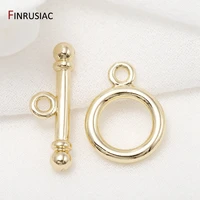 supplies for jewelry 14k gold plated toggle ot clasps for diy bracelets necklaces findings end clasps connectors hooks wholesale