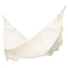 Гамак на 2 человек, большая подвесная койка с бахромой в бразильском стиле, двойное Роскошное кресло-кровать, для улицы и помещения