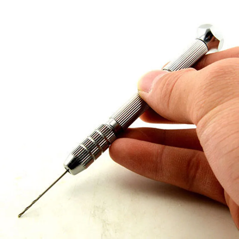 Высокое качество мини микро-алюминиевая ручная дрель с бесключевым патроном + 10