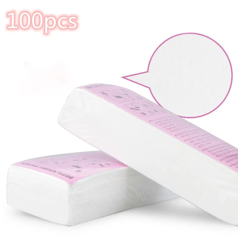 

Professional Depilatory Paper Non-woven Fabric Epilator Wax Papers Leg Hairs Removal Waxing Strips Depilatory Tool 100 Pcs TSLM1