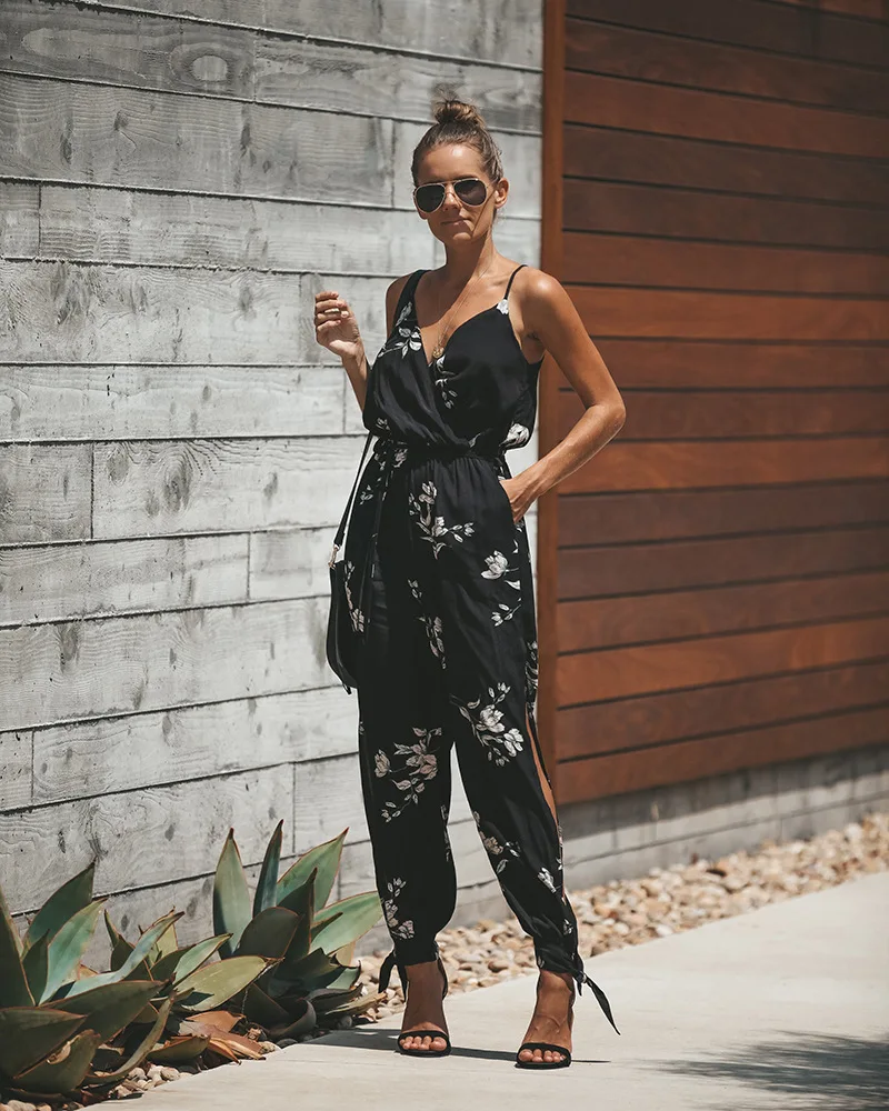 Женские комбинезоны без рукавов ZOGAA повседневные летние с принтом на бретельках