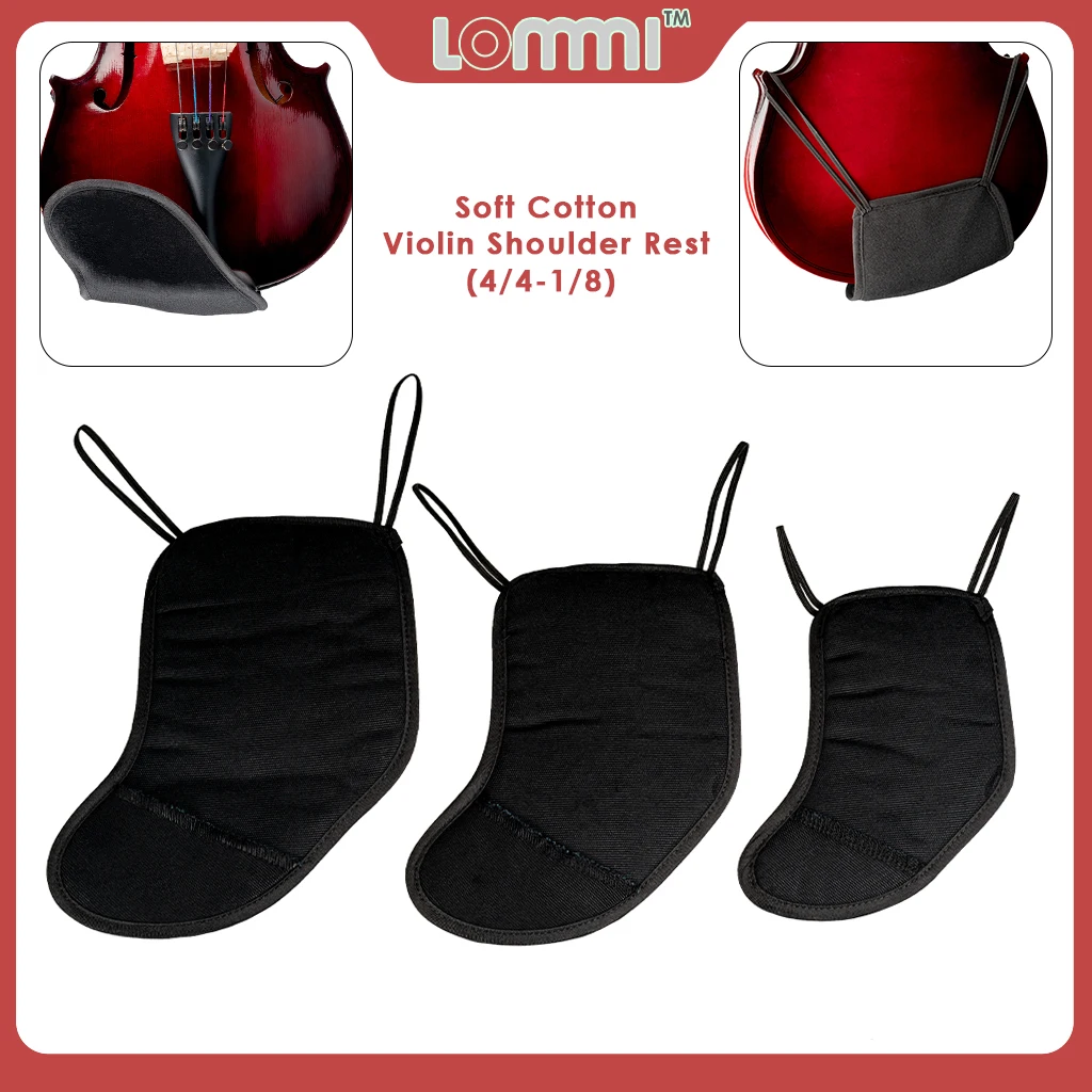 

LOMMI Violin Chin Shoulder Rest Soft Cotton Pad Sponge Cover Protector For 1/8 1/2 1/4 4/4 3/4 Bridge Type Violin Accessories