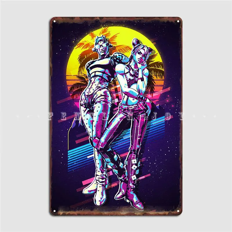 

Jojo Adventure Part 6 Metal Plaque Poster Wall Plaque Cinema Living Room Pub Garage Classic Tin Sign Poster