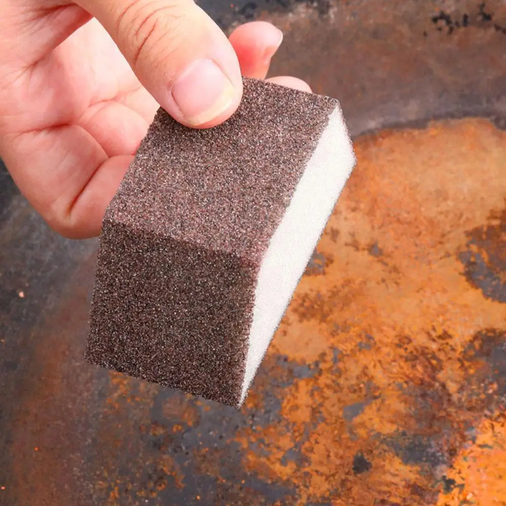 

Cleaning Sponge Brush Emery Sponge Brush For Wiping Rust Corners Kitchen Removal Dishwashing Crevice Decontamination Brush Y1E3