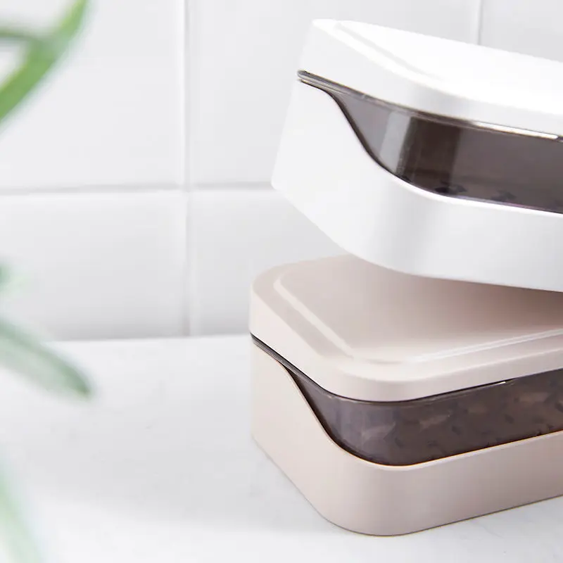 

Clamshell soap box creative drain free punching with lid toilet household bathroom soap box laundry soap box soap holder