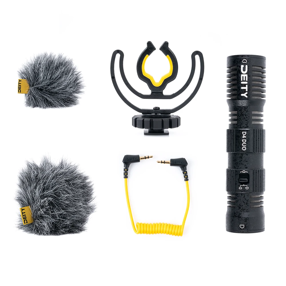 Deity V Mic D4 Duo микрофон мини диктофон двойной кардиоидный для интервью вход AUX lavalier