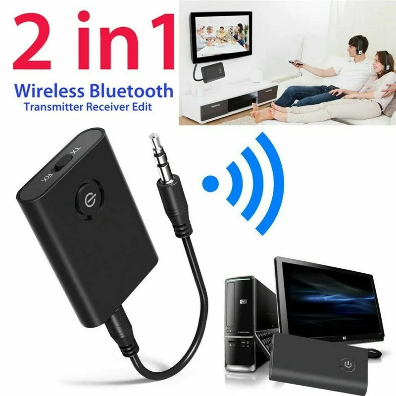 2 в 1 Bluetooth 5 0 аудио приемник передатчик стерео AUX USB 3 мм Jack для ТВ ПК Беспроводной