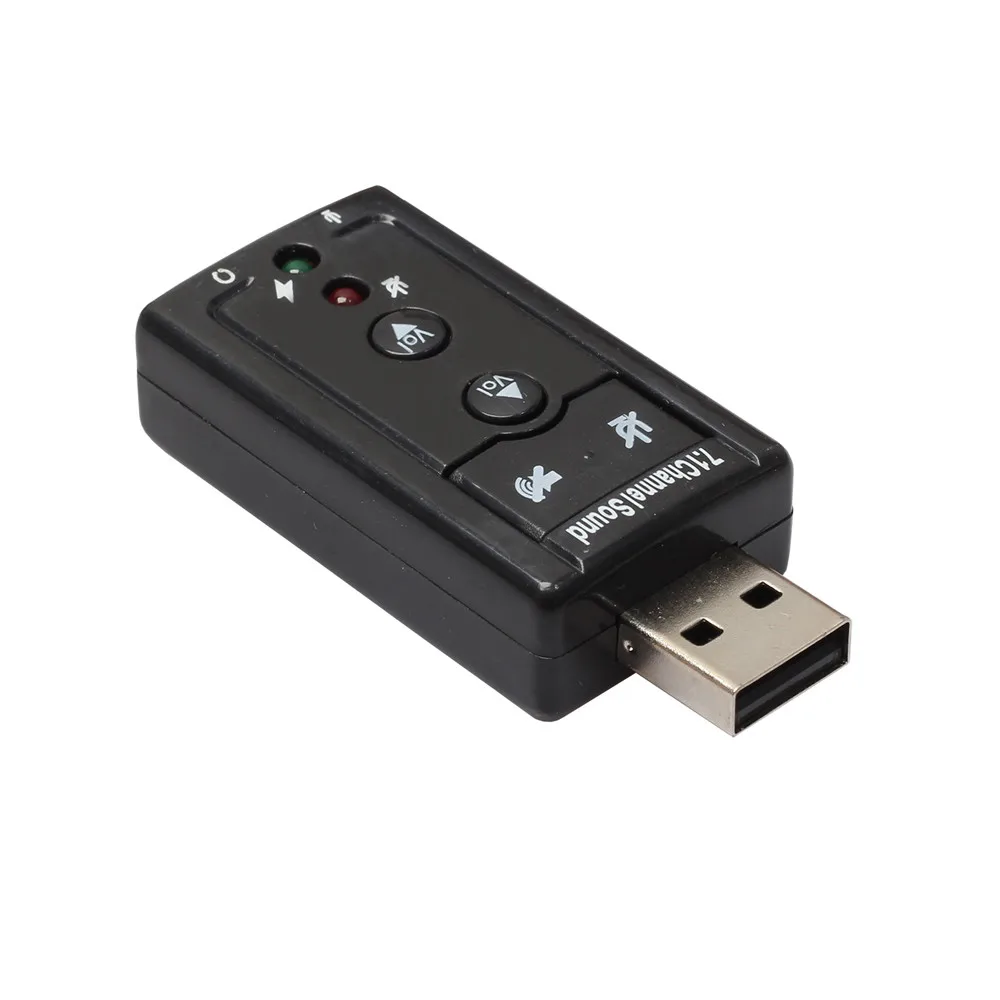 Внешняя 3D Виртуальная звуковая карта Mini USB 2 0 12 Мбит/с 7 1 каналов | Компьютеры и