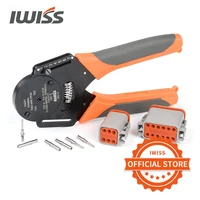 iwiss iwd 121620 german style dechi connector mini crimping pliers machined terminal male and female pin crimper tool