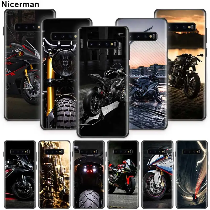 Классический чехол для мотоцикла samsung Galaxy S10 S8 S9 S7 Plus S10e Note 10 9 8 10Plus 5G черный