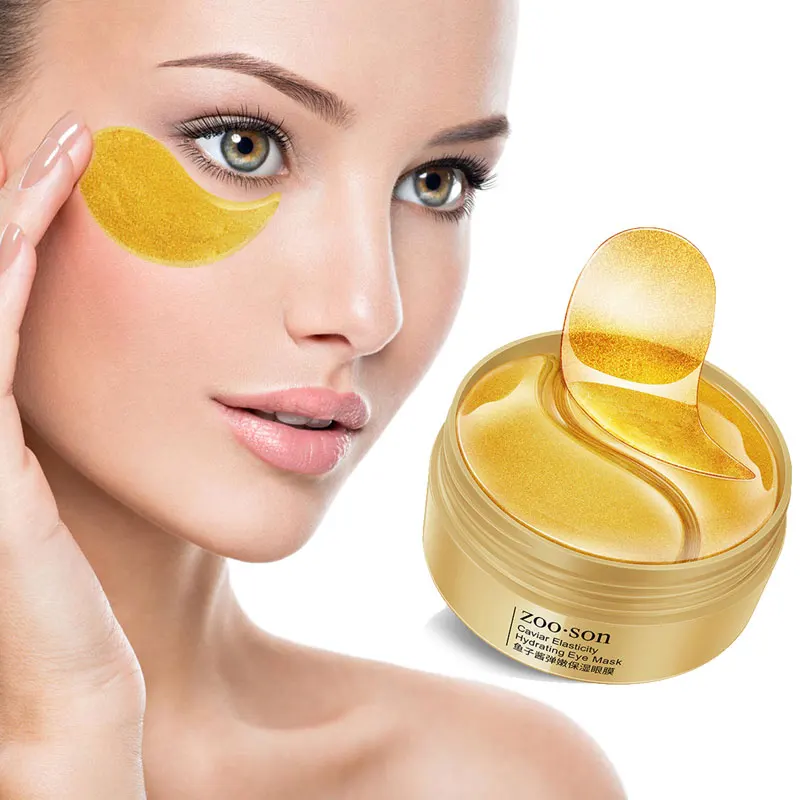 

80g/30 Pair Caviar Elastic Moisturizing Eye Mask Mild Brighten Remove Eye Bags Fades Wrinkles Firming Improve Dark Circles