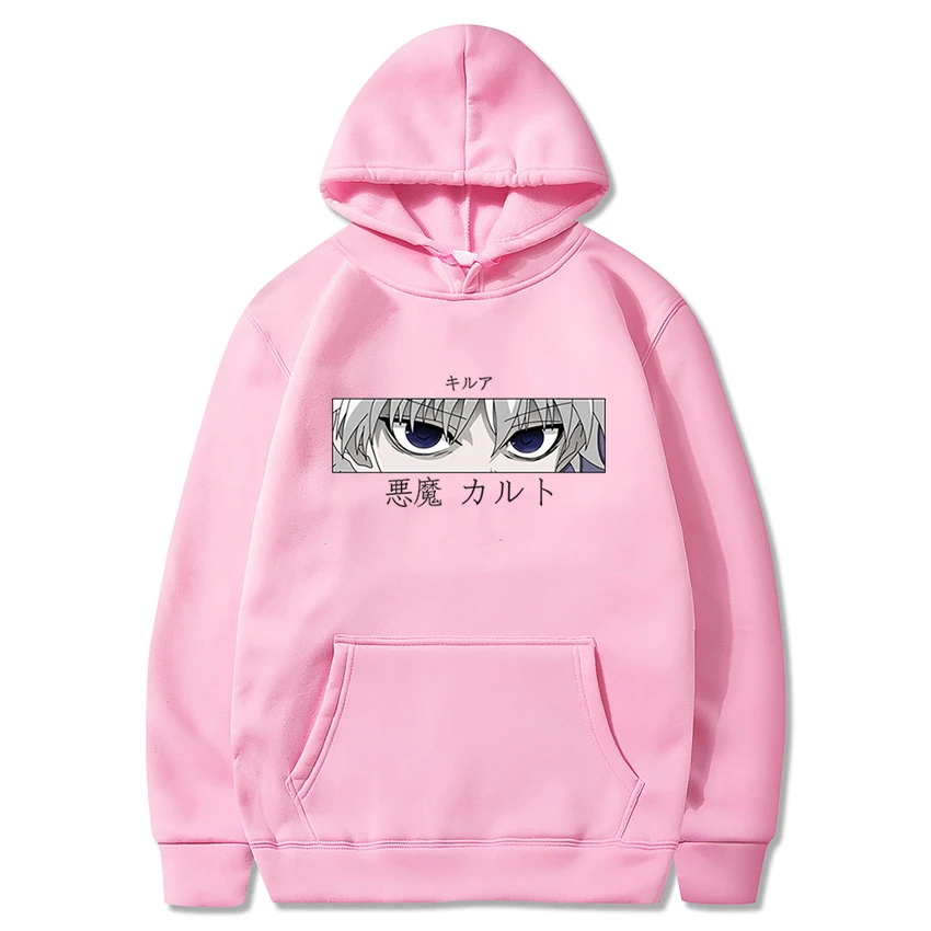 Толстовка с капюшоном в стиле аниме Hunter X Killua Zoldyck Devil Eye манга толстовки мужской