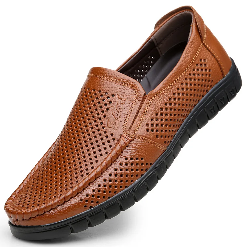 Летние дышащие сетчатые туфли Италия рандомная обувь натуральная кожа слипоны