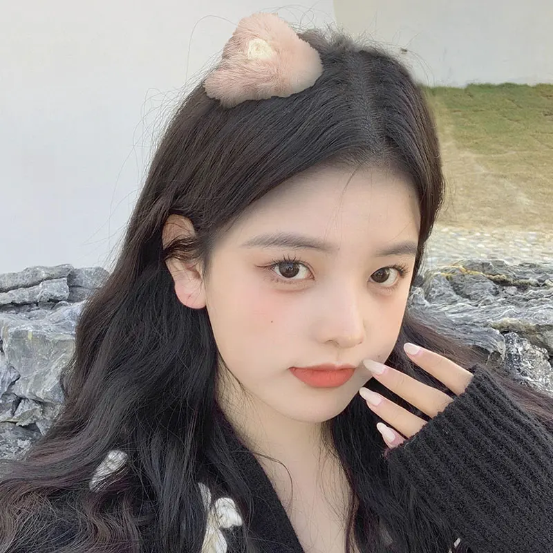 

1Pair Cute Plush Cat Ears Hairpins Lolita Sweet Fluffy Ear Cosplay Hair Clips Women Girl Party Costume Headwear Hair Accessories